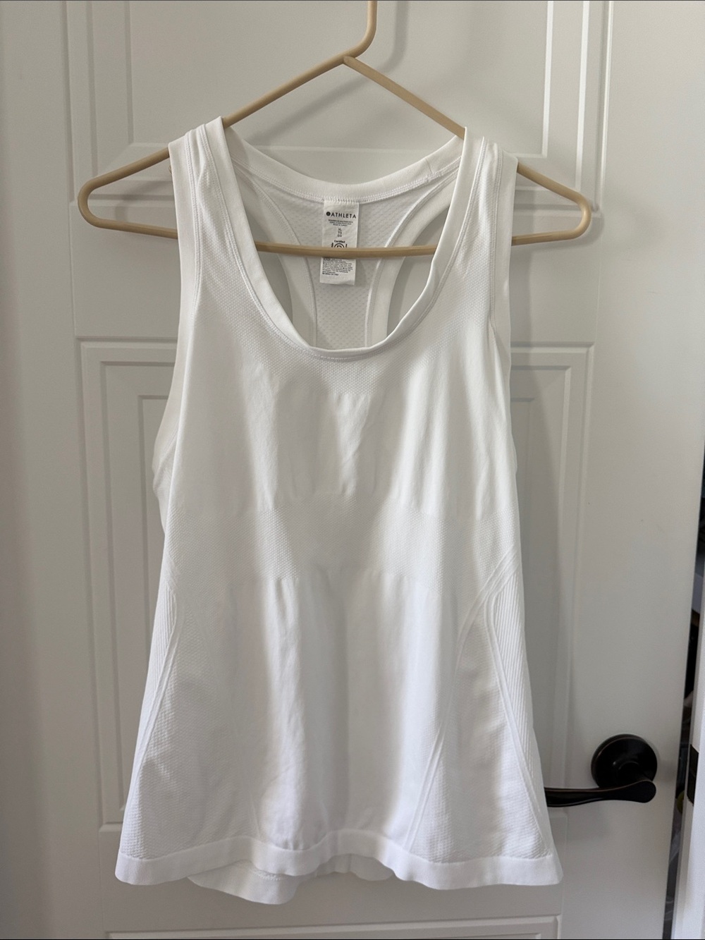Athleta White Racerback Performance Tank